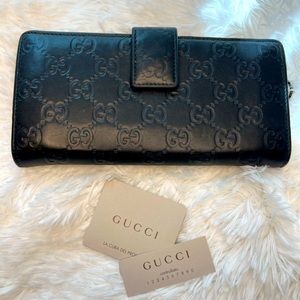Authentic Gucci GG Black Wallet